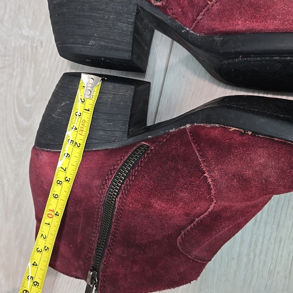Born Women's Suede Ankle Boots Heels Moto Shoes Sz 10M - Picture 10 of 12